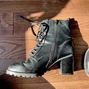 Heeled Combat Boots